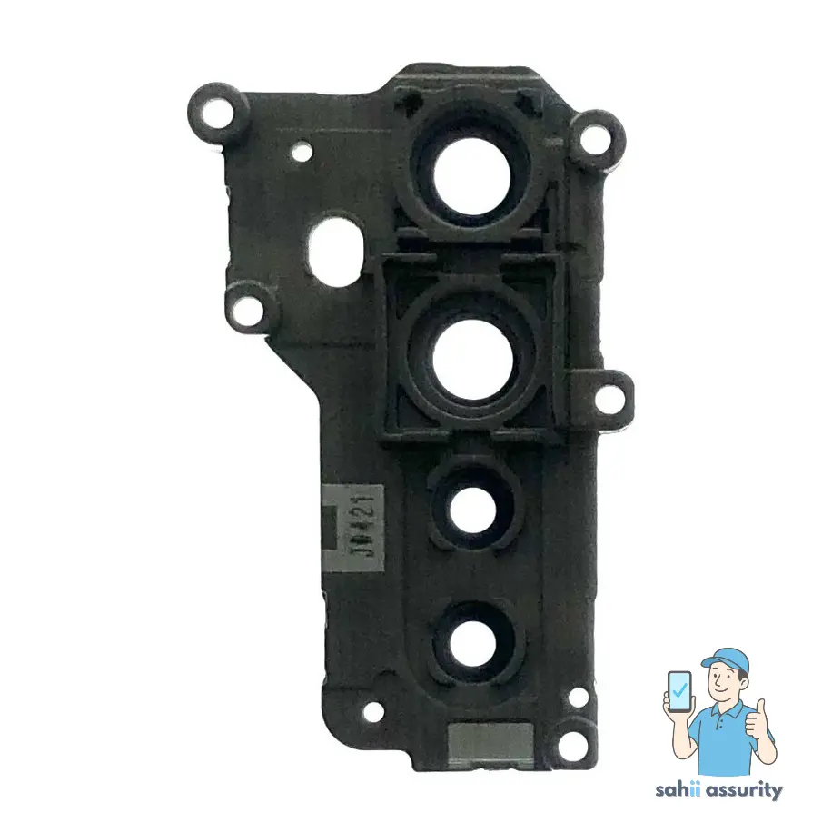 Camera Lens Glass with Frame for Realme 6 Black thumbnail